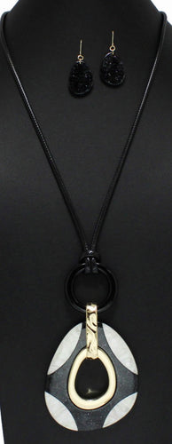 THE LUXE NK GLAM GEOMETRIC LONG NECKLACE-YNE4906