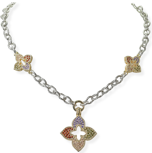 THE LUXE NK GLAM GIRL LUXURY JEWELRY COLLECTION - 14K PLATED MULTI COLORED RHINESTONE COLLECTION