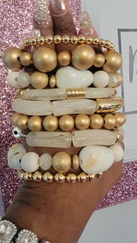 THE LUXE NK GLAM GIRL LUXURY JEWELRY COLLECTION - MULTI LAYERED STACK BRACELETS - PB335