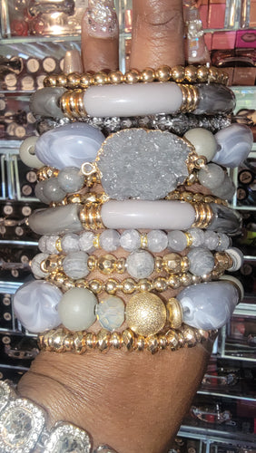 THE LUXE NK GLAM GIRL LUXURY JEWELRY COLLECTION - MULTI LAYERED STACK BRACELETS - PB335