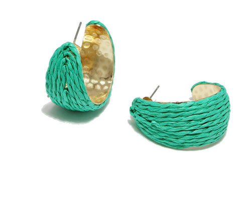 THE LUXE NK GLAM GIRL LUXURY JEWELRY COLLECTION-RAFFIA/WICKERED  EARRINGS-96178