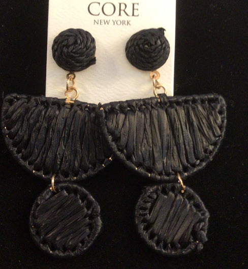 THE LUXE NK GLAM GIRL LUXURY JEWELRY COLLECTION-RAFFIA/WICKERED  EARRINGS-96178