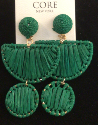 THE LUXE NK GLAM GIRL LUXURY JEWELRY COLLECTION-RAFFIA/WICKERED  EARRINGS-96178