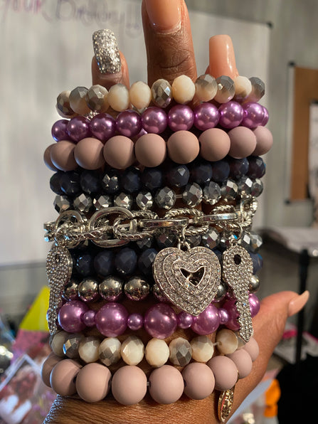 Arm Candy Bracelets by T - Stackable Bead Bracelets These custom